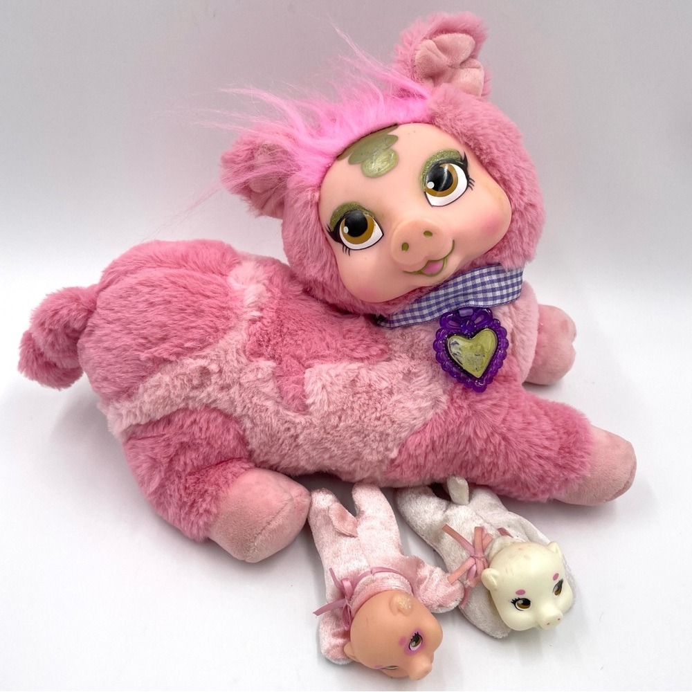 Puppy Surprise Pink Piggy with 2 Babies Plush Toy
